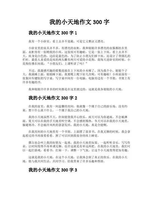 我的小天地作文300字