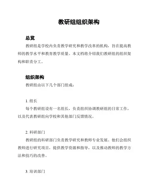 教研组组织架构