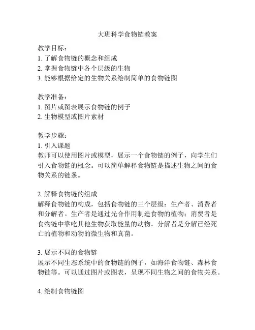 大班科学食物链教案