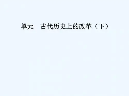 2018-2019学年高中历史 第二单元 古代历史上的改革(下)第8课 张居正改革讲义 岳麓版选修1