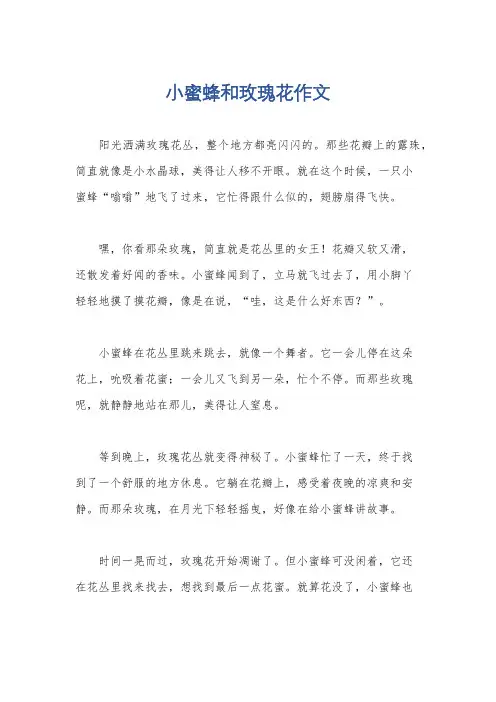 小蜜蜂和玫瑰花作文