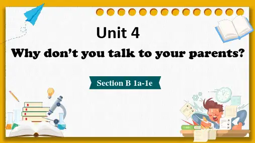 Why don't you talk to your parents Section B 1a-1e