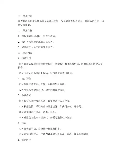 摔伤骨折救护应急预案