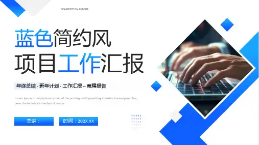 蓝色简约风项目工作汇报