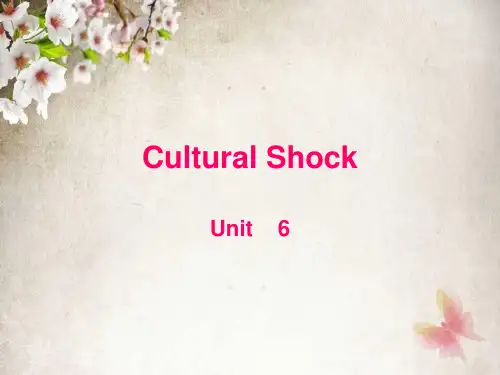 Unit 6-Cultural Shock 文化冲击