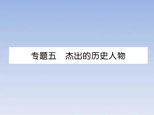 2019届中考历史总复习专题5  杰出的历史人物