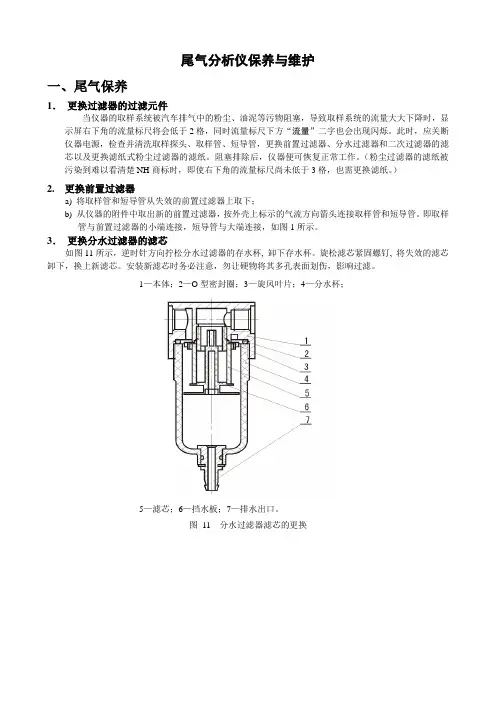 尾气分析仪保养与维护