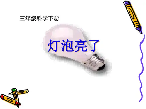 三年级下科学说课课件-灯泡亮了 青岛版(六年制)(20页PPT)