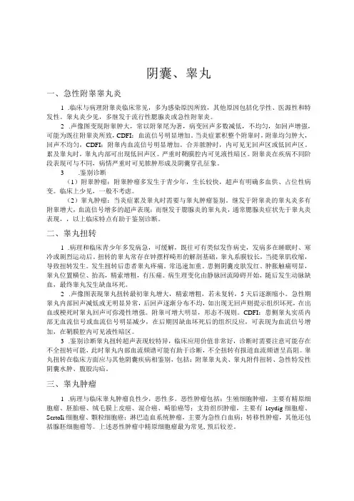 阴囊、睾丸超声检查诊断技术规范