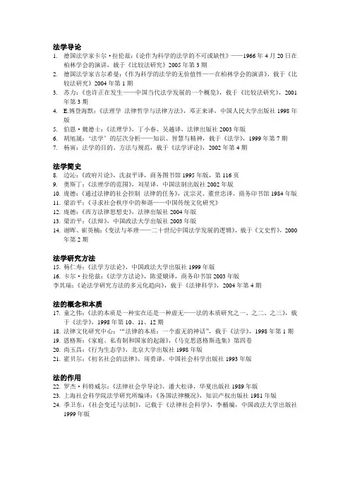 必读书籍推荐