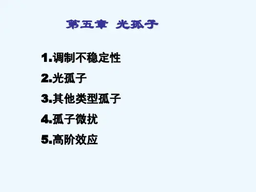非线性光纤光学-第五章-光孤子