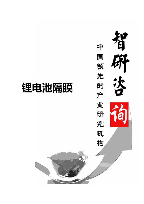 2018-2024年中国锂电池隔膜行业投资分析及前景趋势预测报告(目录)