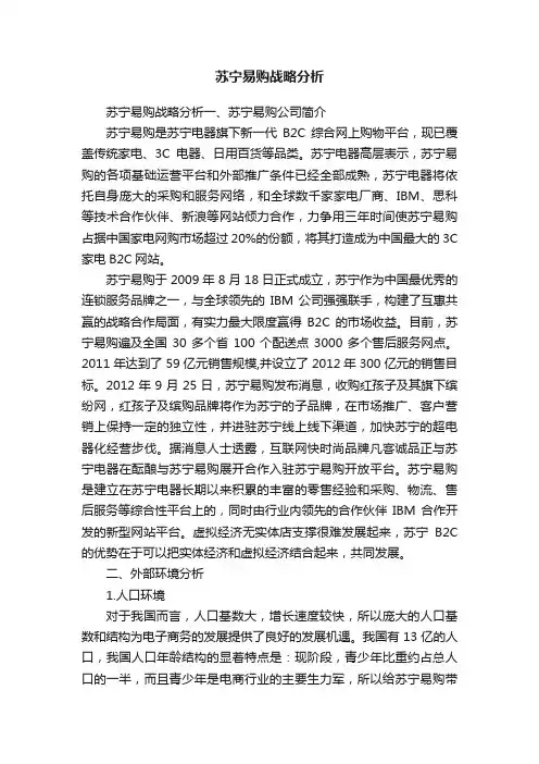 苏宁易购战略分析