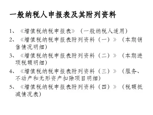 增值税一般纳税人申报