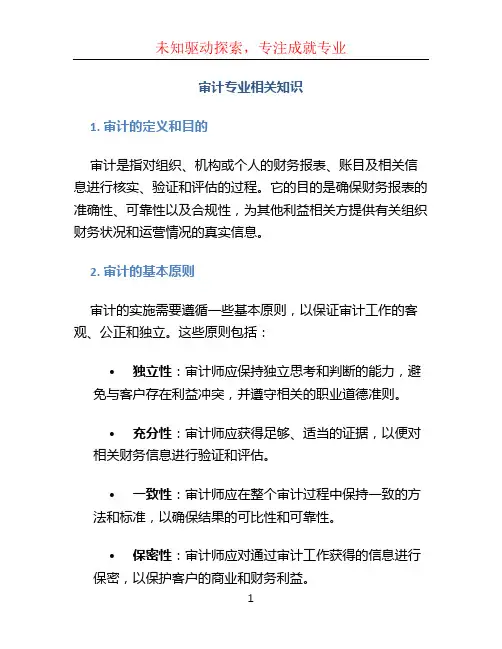 审计专业相关知识