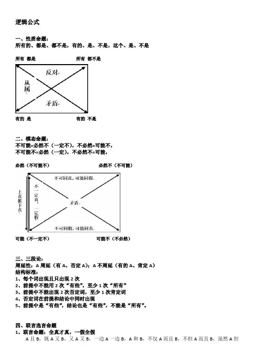 MBAMPA管理类联考逻辑公式及复习重点