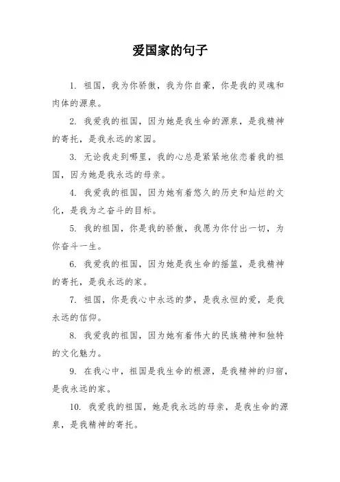 爱国家的句子