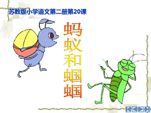 苏教版一年级下册语文《蚂蚁和蝈蝈》课件PPT