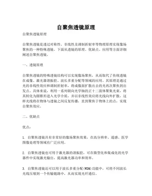 自聚焦透镜原理