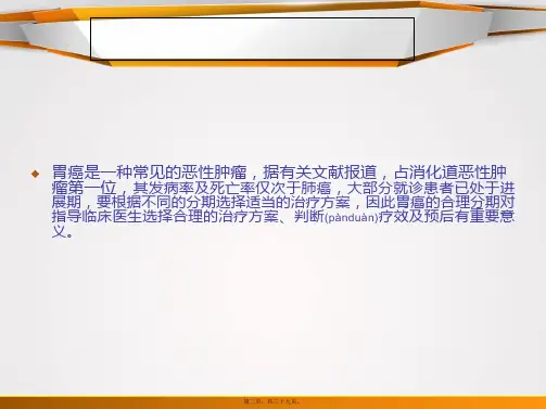 202X年胃癌的分期