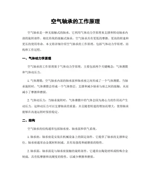 空气轴承的工作原理