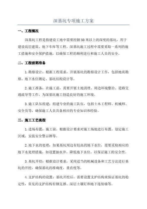 深基坑专项施工方案