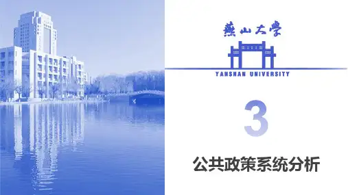 《公共政策分析》第三章 公共政策系统分析