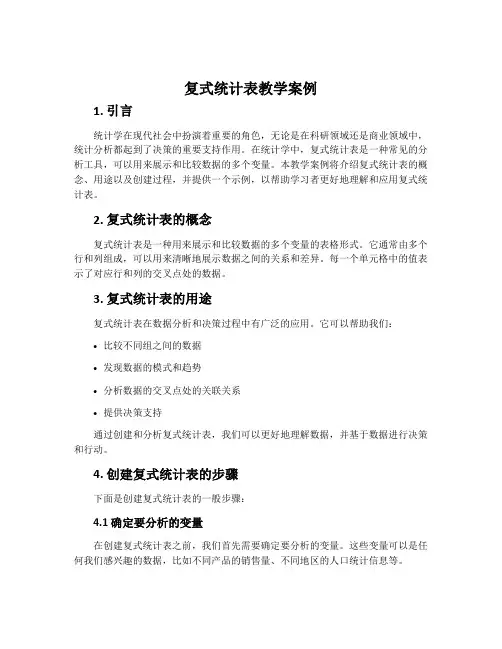 《复式统计表》教学案例