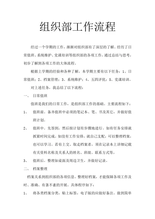 组织部工作流程