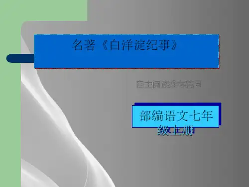 名著导读 第三单元《白洋淀纪事》课件——2020-2021学年度语文七年级上册部编版品质课件PPT