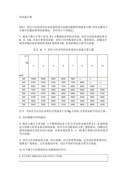 用水量计算方法-范本模板