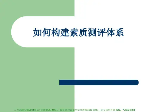 如何构建素质测评体系