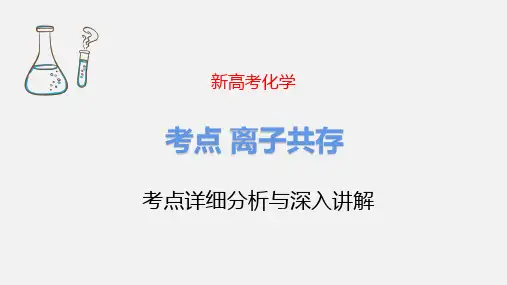 离子共存 新高考化学专题讲解 考点详细分析与深入讲解 化学高考必看 