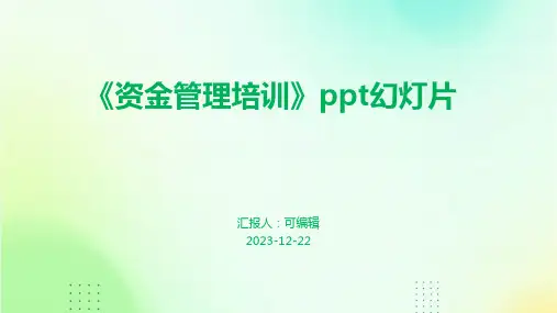 《资金管理培训》ppt幻灯片ppt