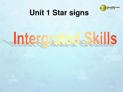 江苏省扬中市外国语中学九年级英语上册《9A Unit 1 Star signs》Integrated