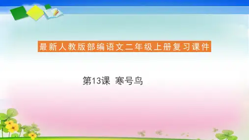 统编版二年级语文上册复习课件13 寒号鸟(18张ppt含课后习题)
