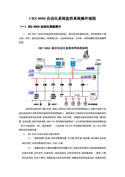 CBZ自动控制系统操作规程