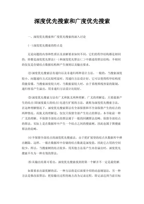深度优先搜索和广度优先搜索
