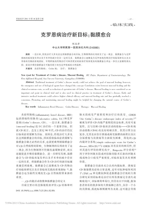 克罗恩病治疗新目标_黏膜愈合