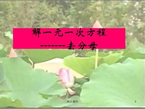 说课解一元一次方程(去分母).ppt