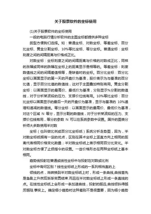 关于股票软件的坐标使用