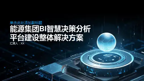 能源集团BI智慧决策分析平台建设整体解决方案