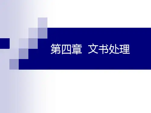 文书 处理