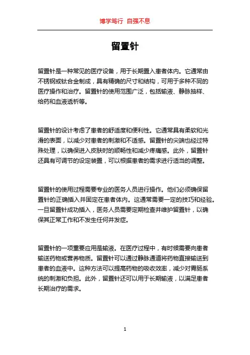 留置针_精品文档