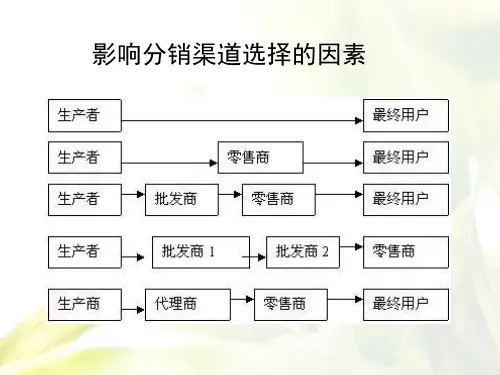 影响分销渠道的因素课件