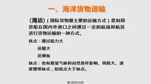 第五章国际货物运输PPT课件