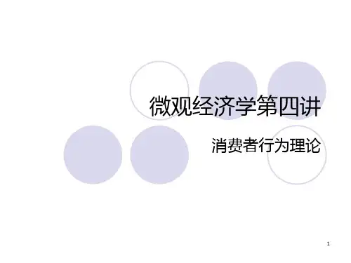 第讲效用理论消费者行为理论PPT课件