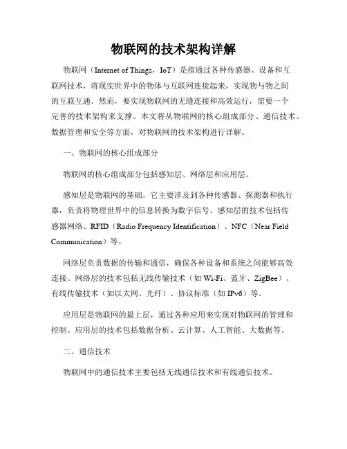 物联网的技术架构详解