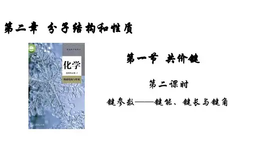 键参数——键能、键长与键角-高二化学课件(人教版2019选择性必修2)