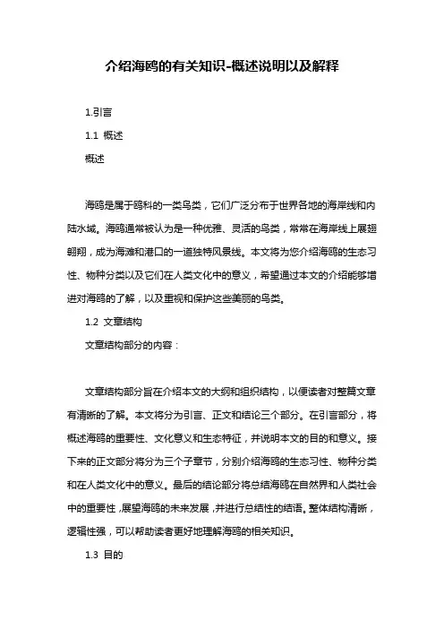 介绍海鸥的有关知识-解释说明